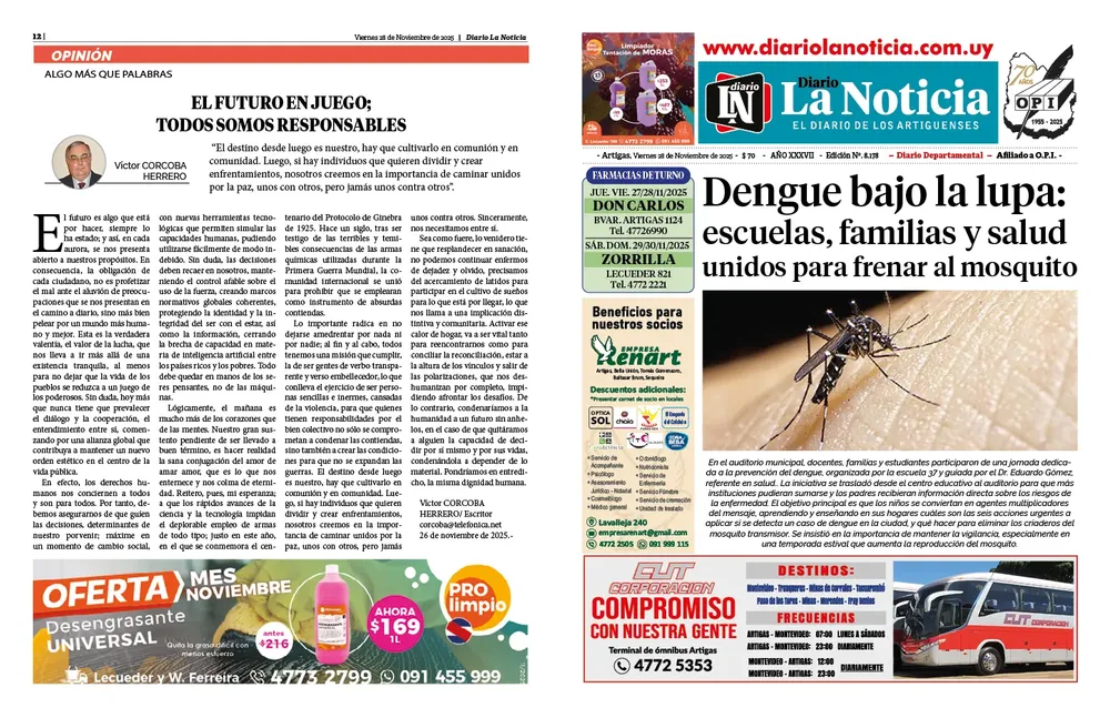 DIARIO de 12 PAGINAS TODOS LOS DIAS. ESTE